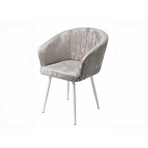 Кресло Верона белое матовое (Краш 05 кашемир)