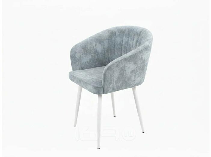 Кресло Верона белое матовое (Краш 10 платина)