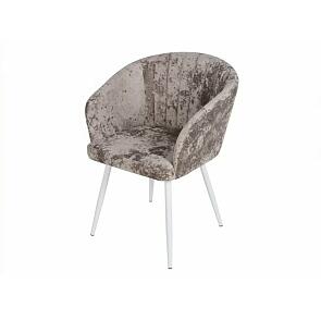 Кресло Верона белое матовое (Краш 12 тауп)