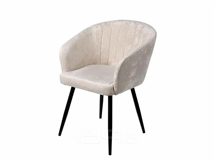 Кресло Верона черное матовое (Краш 01 шампань)