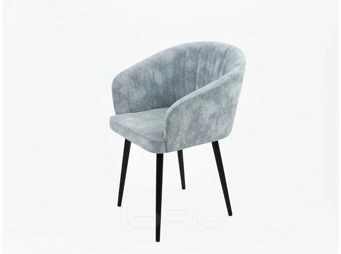 Кресло Верона черное матовое (Краш 10 платина)