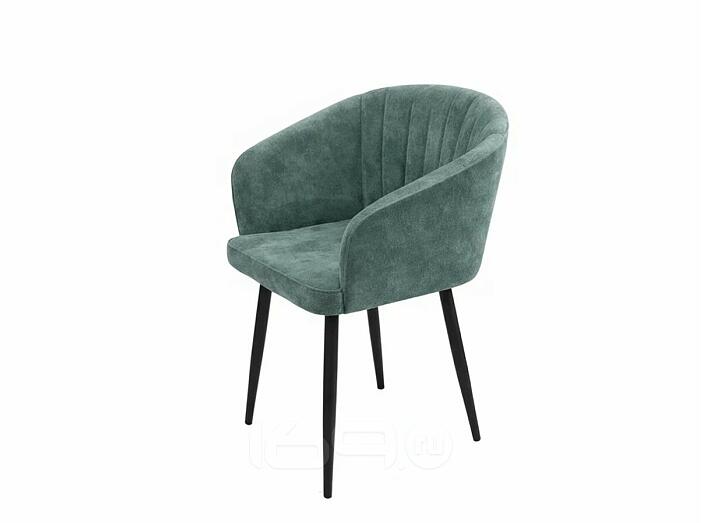 Кресло Верона черное матовое (Краш 22 виридиан)