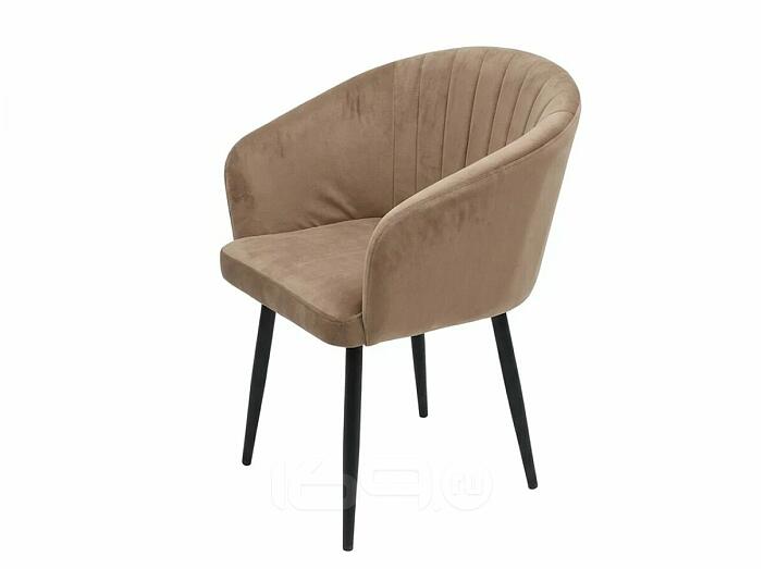 Кресло Верона черное матовое (Velutto 03 капучино)