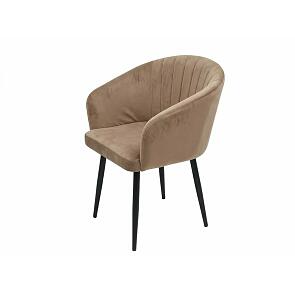 Кресло Верона черное матовое (Velutto 03 капучино)