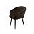 Кресло Верона черное матовое (Velutto 24 шоколад)