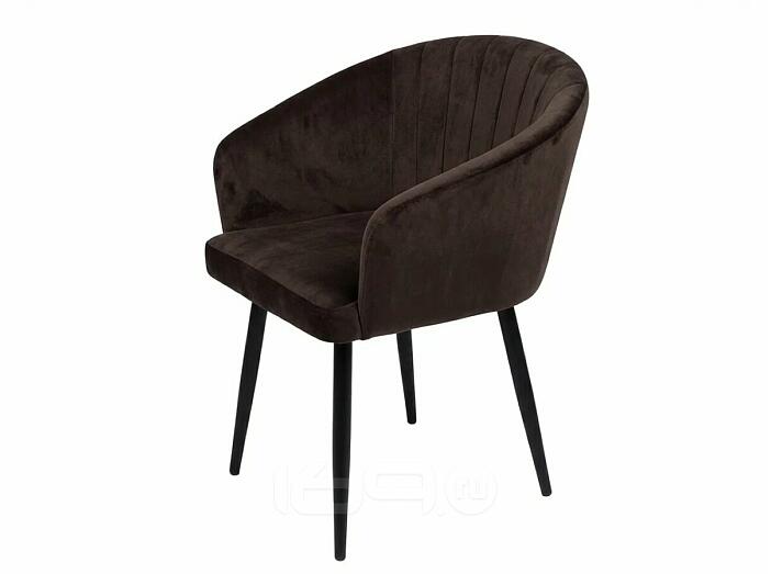 Кресло Верона черное матовое (Velutto 24 шоколад)