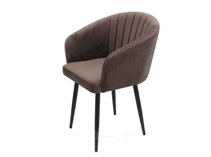 Кресло Верона черное матовое (Velutto 36 какао)