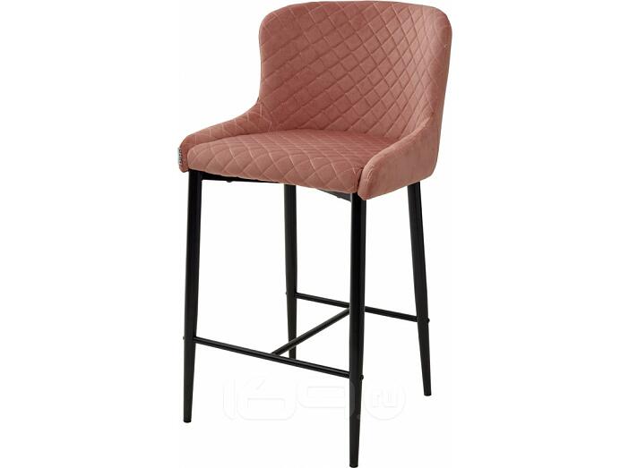Полубарный стул ARTEMIS BLUVEL-52 PINK (H=65cm), велюр 