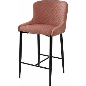 Полубарный стул ARTEMIS BLUVEL-52 PINK (H=65cm), велюр 
