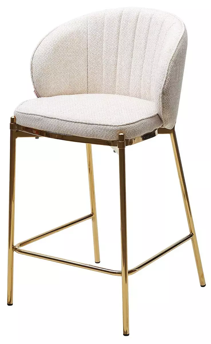Полубарный стул WENDY TRF-11 светло-бежевый, ткань/золотой каркас (H=65) стул elli bluvel 40 бежевый велюр золотой каркас