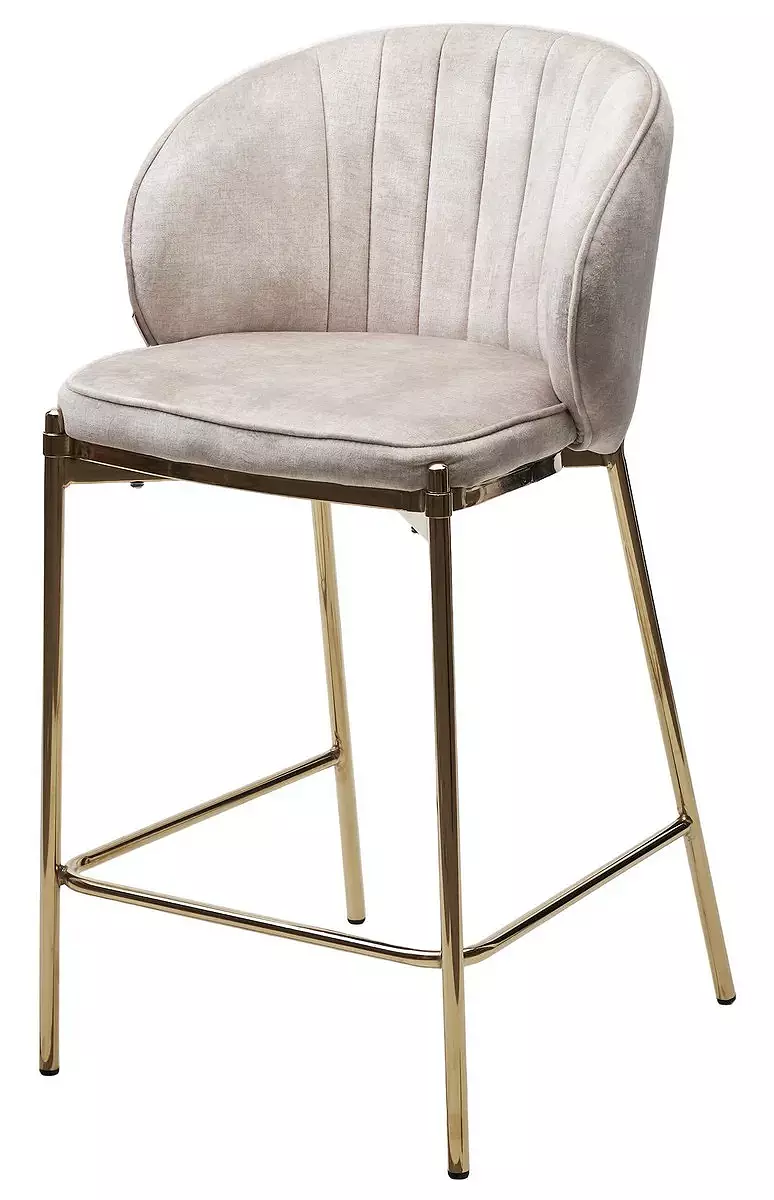 Полубарный стул WENDY VBP-207 античный бежевый, велюр/золотой каркас (H=65) обувница ольга лофт 5 дуб крафт золотой темно серый бежевый экокожа