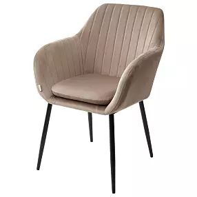 Стул ALABAMA BLUVEL-40 BEIGE, велюр / черный каркас М-City