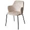 Стул AMARETTO VT5001-1 античный светло-беж., велюр без пальчикового эффекта /черный каркас, М-City