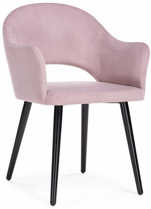 Стул  Апри микровелюр розовый / черный глянец барный стул sheffilton sht st35 s65 розовый десерт микровелюр натуральный массив бука