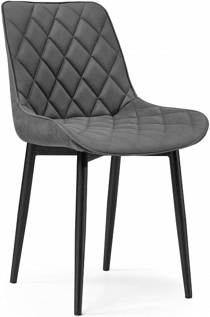 Стул  Баодин велюр темно-серый / черный барный стул седа велюр темно серый