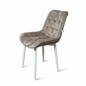 Стул Бостон белый матовый (Краш 05 кашемир)