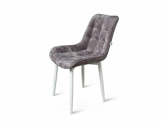 Стул Бостон белый матовый (Краш 12 тауп)