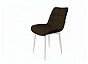 Стул Бостон белый матовый (Velutto 24 шоколад)