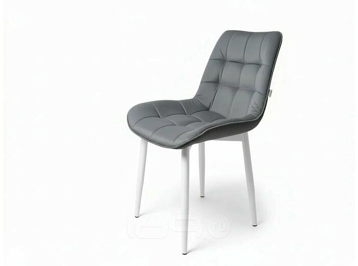Стул Бостон белый матовый (Velutto 32 графит)