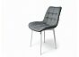 Стул Бостон белый матовый (Velutto 32 графит)