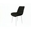 Стул Бостон белый матовый (Velutto 34 черный)