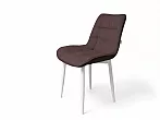 Стул Бостон белый матовый (Velutto 36 какао)