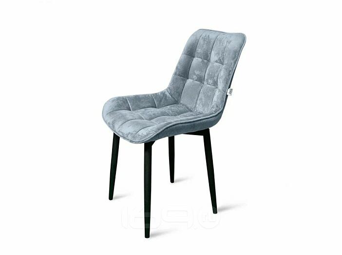 Стул Бостон черный матовый (Краш 10 платина)