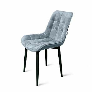 Стул Бостон черный матовый (Краш 10 платина)