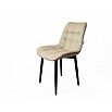 Стул Бостон черный матовый (Velutto 07 бежевый)