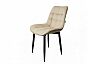 Стул Бостон черный матовый (Velutto 07 бежевый)