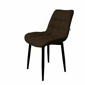 Стул Бостон черный матовый (Velutto 24 шоколад)