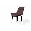 Стул Бостон черный матовый (Velutto 36 какао)