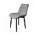 Стул Бостон черный матовый (Velutto 52 серый)