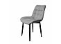 Стул Бостон черный матовый (Velutto 52 серый)