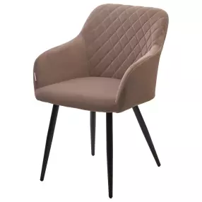 Стул BRANDY 505-5 Тауп, велюр "беспальчиковый"/чёрный каркас