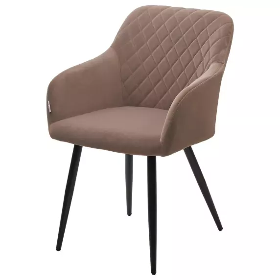 Стул BRANDY 505-5 Тауп, велюр "беспальчиковый"/чёрный каркас