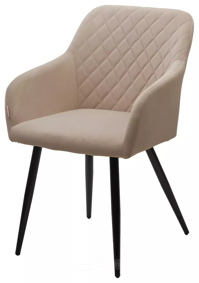 Стул BRANDY 505-7 Капучино, велюр "беспальчиковый"/чёрный каркас