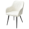 Стул BRANDY WZ2042-01 молочный фактурный велюр/чёрный каркас