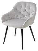 

Стул BREEZE BLUVEL-03 LIGHT GREY, велюр / чёрный каркас, Серо-голубой