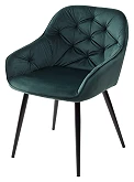 

Стул BREEZE BLUVEL-78 GREEN, велюр / чёрный каркас, велюр, Винный