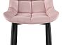 Стул Челси велюр розовый/черный