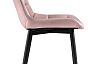 Стул Челси велюр розовый/черный