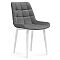 Стул Челси велюр темно-серый/белый