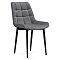 Стул на металлокаркасе Челси велюр темно-серый / черный