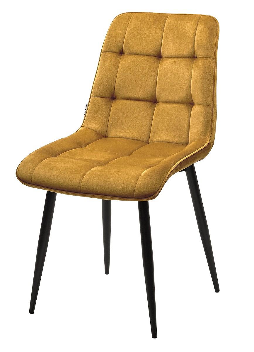 Стул CHIC BLUVEL-68 желтый / чёрный каркас стул seattle v серый 27 велюр чёрный каркас