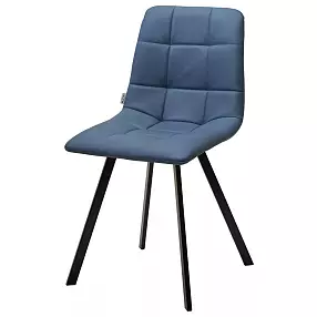 Стул CHILLI-Q SQUARE Oracul 795 Синий, экокожа PU / черный каркас, М-City