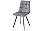 Стул CHILLI SQUARE BLUVEL-14 серый, велюр / чёрный каркас