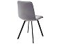 Стул CHILLI SQUARE BLUVEL-14 серый, велюр / чёрный каркас