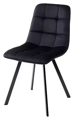 Стул CHILLI SQUARE BLUVEL-19 чёрный, велюр / чёрный каркас стул paint b28 темно серый велюр чёрный каркас