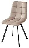 

Стул CHILLI SQUARE BLUVEL-40 бежевый, велюр / чёрный каркас